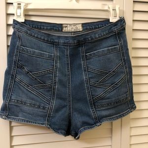 Free People size 26 high waisted jean shorts
